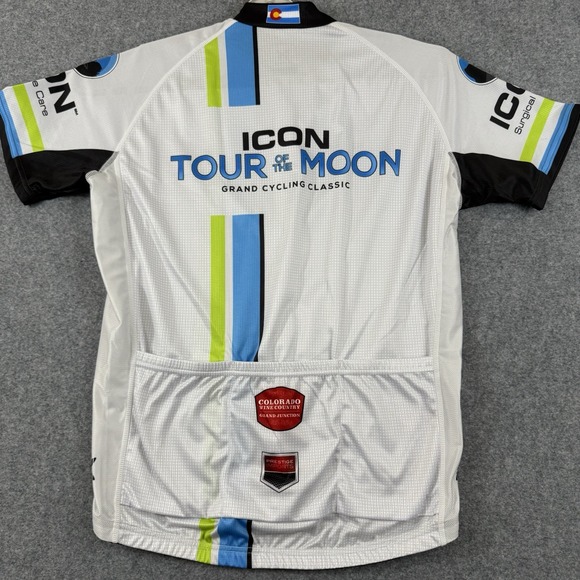 Shaver Sport‎ Tour Of The Moon 2015 Sport Cut Raglan Jersey Men's L White - Picture 3 of 5